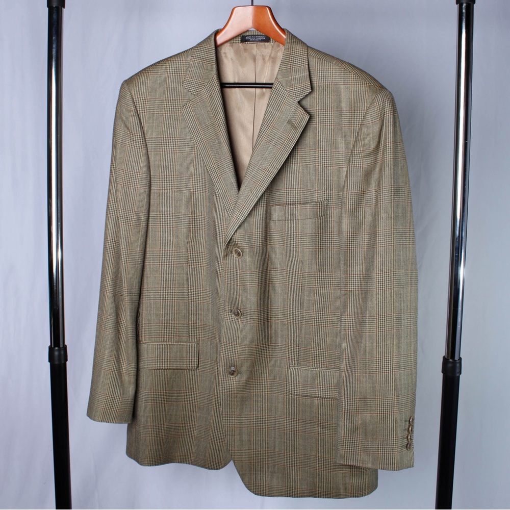 42R Stafford Executive Silk Wool Sport Coat Jacket Blazer